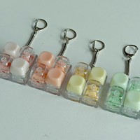 Testeur de touches de clavier mécanique en plastique, petit carré, anti-stress, design élégant, Printemps-Été ; Jouet de bureau à presser, Modèle 6677