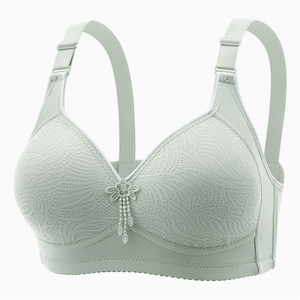 2025 elegante nuovo reggiseno di pizzo Sexy quattro file tre bottoni spugna tazza di biancheria intima per le donne - Product Image 4