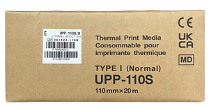 Papier thermique UPP-110S 110 mm x 20 m Type 1 Normal Simple Couche Fabriqué en Chine - Product Image 3