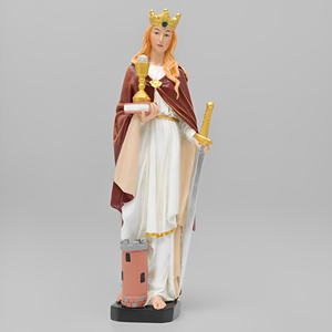 Prodotti in Stock Statue religiose cattoliche in resina Statue di natale prodotti decorazione per la casa statua <span class=keywords><strong>Santa</strong></span> <span class=keywords><strong>Barbara</strong></span> - Product Image 1