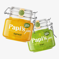 Contenedor de embalaje de vidrio de miel para el hogar de grado alimenticio Mini tarro de especias de vidrio hermético redondo de 75ml con tapa superior con Clip