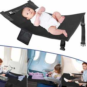 Portable Travel Airplane Seat Extender Leg Rest Kids Travel Bed with Baby Pedals <b>Hammock</b> Foot Rest for Children - Product Image 1