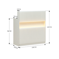 Comptoir d'accueil pliable en papier lumineux, table de réception portable en papier kraft, bureau d'accueil mobile pour événements et boutiques