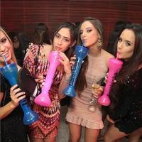 16oz/24oz/32oz Yardas Para boit Long Neck Parti Slushy Cup Daiquiri Plastic Slush Yard Plastic Slush Yard Cup avec paille