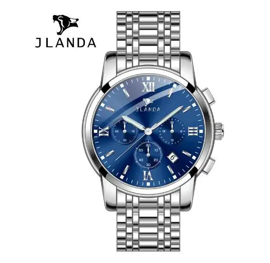 Men's Watches Mirror Original Quartz Watch For Man Waterproof Luminous Stainless Steel Wristwatch Male Week Date Hours