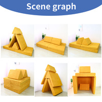 Canapé de jeu modulaire et pliable pour enfants, en mousse sensorielle, équipement de jeu intérieur, mobilier de construction de fort pour enfants