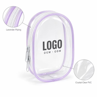 Pochette de rangement cosmétique portable en PVC transparent avec fermeture éclair pour femme, sac à rouge à lèvres durable, toutes saisons, vente en gros d'usine