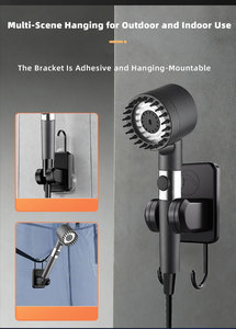 Nouvelle pompe <span class=keywords><strong>de</strong></span> douche portable 12000 mAh avec lumière, 5 modes <span class=keywords><strong>de</strong></span> pulvérisation, affichage Fahrenheit, étanche IPX8, idéale pour le <span class=keywords><strong>camping</strong></span> en extérieur - Product Image 4