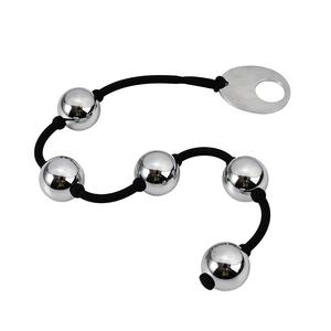 Fünf Perlen Analkugeln Silikon Zugring Metall Analplug BDSM <span class=keywords><strong>Kegel</strong></span> Straffungsübung Ben Wa für Frauen und Männer - Product Image 3