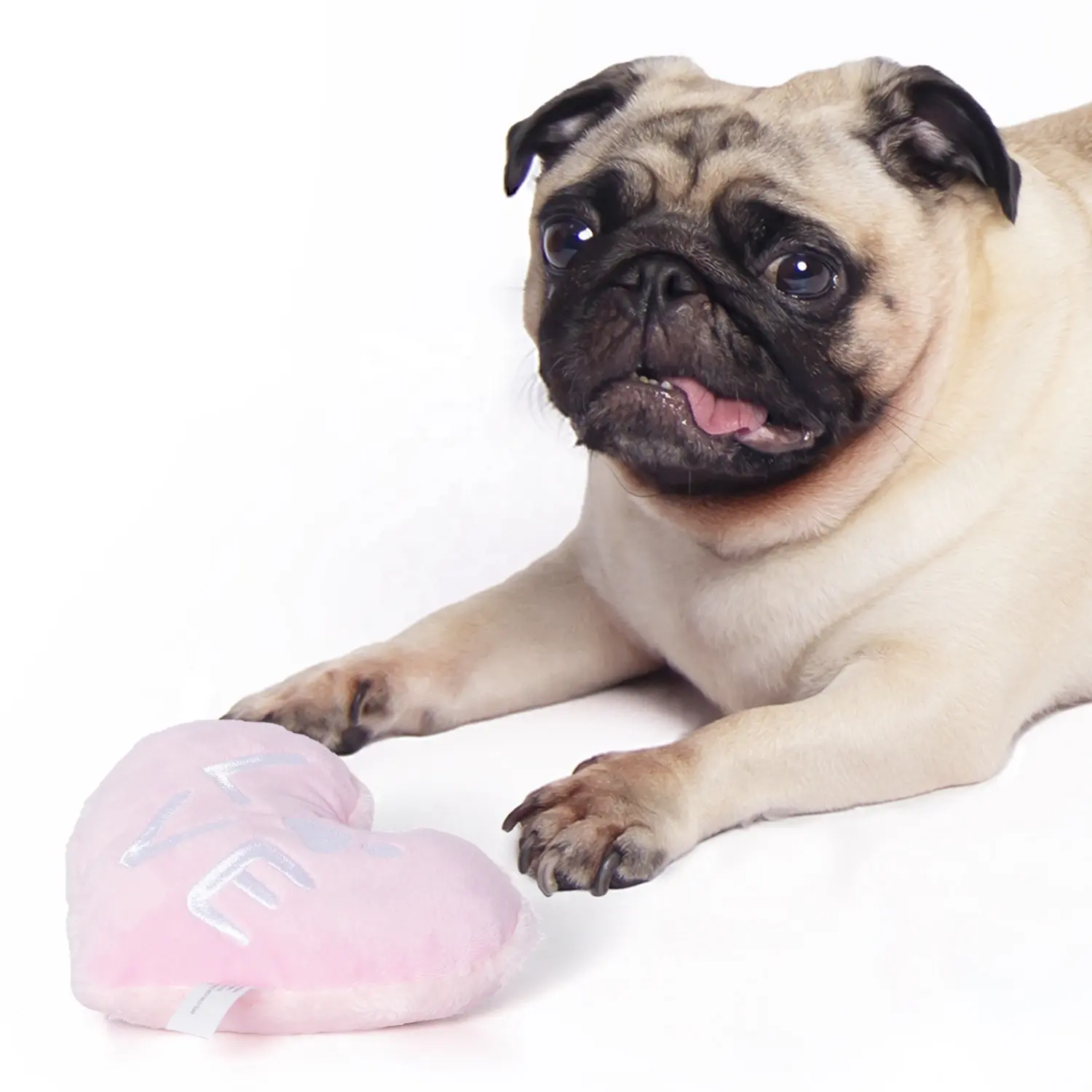 Mainan anjing mewah hewan kesayangan 2024 mainan hewan peliharaan lucu mainan anjing melengking mewah Hari Valentine cinta hati menyesuaikan mainan mewah