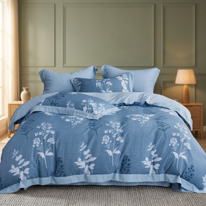 Cubierta de edredón de verano antibacteriano de estilo americano sólido de terciopelo de leche grueso de lujo ligero juego de cama tamaño King microfibra - Product Image 3