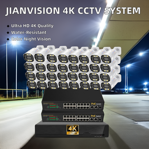 Jianvision 4k PoE IP Bullet CCTV hệ thống <span class=keywords><strong>32</strong></span> kênh tầm nhìn ban đêm âm thanh ghi âm ngoài trời kim loại 4k IP66 NVR tùy chọn lưu trữ dữ liệu - Product Image 5