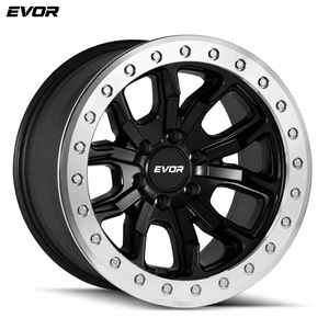 ล้อออฟโรด EVOR <span class=keywords><strong>สี</strong></span>แดงดำ 5 รู 6 ก้าน ขอบล้อ Beadlock 5X120 5X112 สำหรับรถ <span class=keywords><strong>SUV</strong></span> - Product Image 4