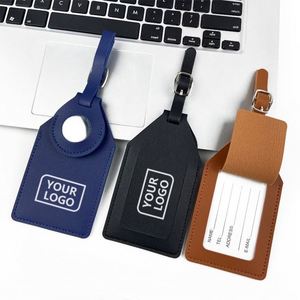 Custom Logo Luxury Fashionable Pu Leather <b>Suitcase</b> Luggage Tag Water Resistant Smart Anti-lost Feature for Travel Accessories - Product Image 1