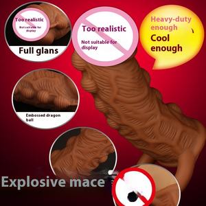 Erkek kalın yetişkin Dragon topu kapak sıvı silikon Penis yapay Penis artış doku çift seks oyuncak erkek mastürbasyon aracı - Product Image 5