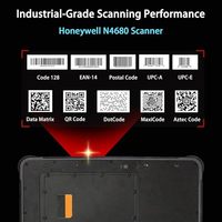 Tablet Industri Tangguh Pemindai Kode Batang 2D 10.1" Windows 10 Pro Intel Celeron N4680 Mesin Pemindai Resolusi 1920x1200