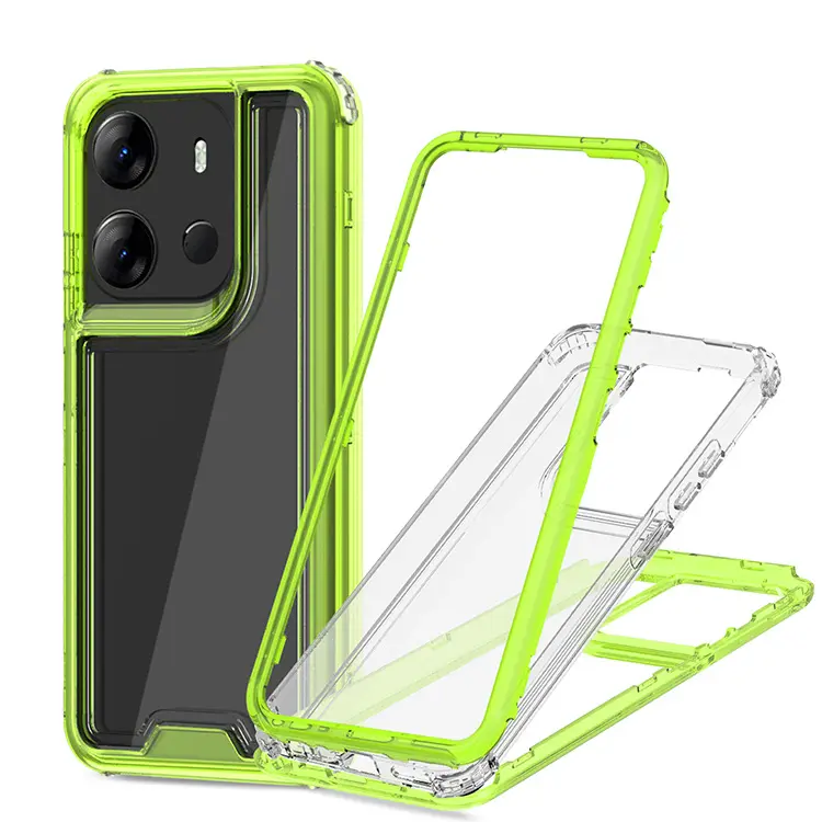 Para Xiaomi Poco C50 360 Forro 3 Camadas Protetores Queda Resistência Colorido Combo Phone Case Para Xiaomi A1 Plus A2 Plus Plus