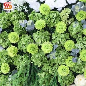 Nouvelle Arrivée Mur floral 5D de roses vertes et blanches, design élégant, pour mariage, toile de fond florale, décoration d'événements - Product Image 3