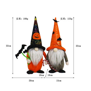 Juguetes de Peluche de Halloween con Diseño de Calabaza, Muñecos de Mano para Decoración y Regalos, Hechos de Algodón y Tela - Product Image 5