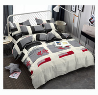 Tissus tissés de haute qualité 4 pièces en gros tissu de drap de lit imprimé en polyester 100% de luxe