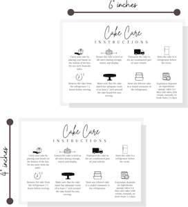 Factory Outlets Cake Care Instruction Card Cake Makers Bakers Cómo llevar y almacenar su pastel Instrucción Food Allergy Stickers - Product Image 2