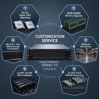 Serveur en rack 4U Lenovo ThinkSystem SR860 V3 neuf avec processeur Intel Xeon de 4e génération, 16 To de mémoire TruDDR5 NVMe pour l'informatique de base de données