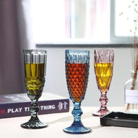Verres à eau vintage, verres à cocktail colorés, verres à vin avec bord doré, verrerie pour mariage et fête, gobelets verts, bleus, violets, roses
