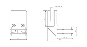 Abrazadera de esquina de 90 grados de vidrio resistente a vidrio de acero inoxidable 2205 satinado para balaustrada de vidrio - Product Image 6