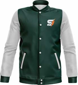 Veste universitaire avec col montant pour tenues décontractées Équipes scolaires Événements sportifs Streetwear Uniformes de style universitaire Utilisation quotidienne - Product Image 1