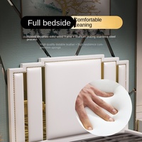 Leichte Luxus postmoderne 1,8 m Doppelbett Weiches Massivholz Haupt schlafzimmer Neues Hochzeits bett Internet Beliebte High Box Leder Kunst