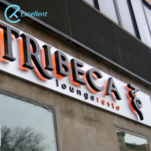 Enseigne rétroéclairée personnalisée pour les entreprises, auréole de plein air avec logo éclairé par logo, panneau LED 3D, canal LED, lettre de couleur or, rétro-éclairé - Product Image 2