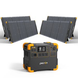 Station d'alimentation solaire PECRON E2400LFP 2400W 2048Wh à onde sinusoïdale pure, compatible voiture, entrée CA solaire, alimentation hors réseau - Product Image 1