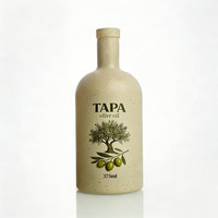 Bouteille en céramique personnalisée pour huile d'olive, avec bouchon en verre, vert, 375 ml
