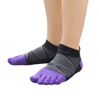 Chaussettes de sport respirantes en coton à cinq doigts, anti-ampoules, anti-transpiration, pour la course et le marathon estival