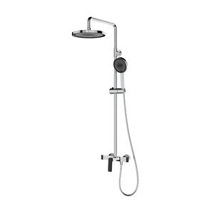 Minimalist Square Shower System With Pressurized Head Set Wall <b>Mounted</b> Complete Bathroom Kit - Product Image 5