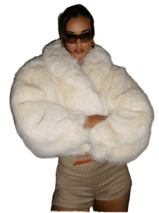 2026 Stylish New <b>Winter</b> Women's Vintage Knitted Short Faux Fur Jacket-Cropped <b>Coat</b> with <b>Thick</b> Thermal Design - Product Image 2