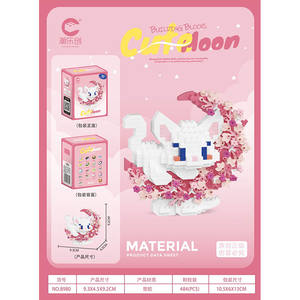 Bloques <span class=keywords><strong>de</strong></span> Construcción <span class=keywords><strong>de</strong></span> Animales y Naturaleza al por Mayor, Compatibles con [Marca/Producto] Cartoon Moon Panda K Meow Big Ear Dog, <span class=keywords><strong>40</strong></span> Piezas - Product Image 1