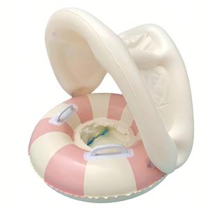 Flotador Inflable para Bebés con Toldo, Anillo de Natación para Niños Pequeños con Protección Solar - Product Image 1