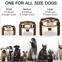 Support en bois massif pour gamelles d'animaux, modèle Shandong transfrontalier, pour chats et chiens, soulage la pression sur le cou, également support pour plantes