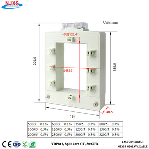 Transformador de Corriente de Núcleo Dividido NJXSE YDP812 800A 1000A 3000A, Transformador de Corriente de Fabricación 800/5 1000/5 2000/5 2500/5 CT - Product Image 2
