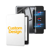 Casing Pelindung Kindle Paperwhite Kulit PU Anti Benturan Desain Khusus, Dapat Dilepas, Magnetik, Fitur Auto Sleep/Wake untuk E-reader