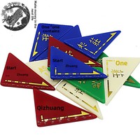 Gobelet et boîte triangulaires en acrylique pour dés de Mahjong, avec fonction de détermination de la direction du vent et de suivi de la position du distributeur