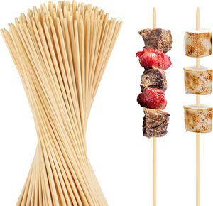 Brochetas de Bambú Natural de 12 Pulgadas, Resistentes, de 4 mm de Grosor, para Asar a la Parrilla, para Kabobs, Carne, Frutas, Aperitivos, Fiestas, Paquete de 100 Unidades - Product Image 1