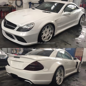Pour mercedes-benz <span class=keywords><strong>SL</strong></span> R230 Kit carrosserie BS Style nouveau capot pare-chocs avant large corps ailes jupes latérales pare-chocs arrière aileron arrière aile - Product Image 4