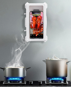 Support mural étanche pour téléphone <span class=keywords><strong>de</strong></span> douche et <span class=keywords><strong>de</strong></span> cuisine, compatible avec les téléphones <span class=keywords><strong>de</strong></span> moins <span class=keywords><strong>de</strong></span> 6.8 pouces - Product Image 4