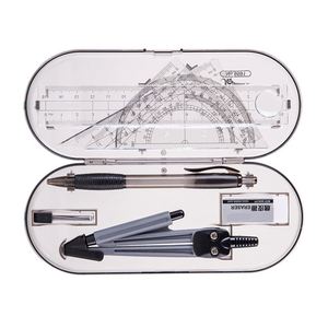 Hot Sale Drawing <b>Tools</b> Mathematical Ruler <b>Set</b> 8 Pcs Plastic Math Compass Geometry Kits for <b>Kids</b> Student - Product Image 2