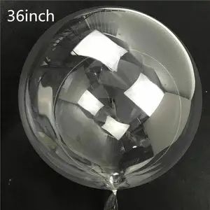 10/18/24/36 inç PVC helyum Bobo balon temizle şeffaf yuvarlak şekil kabarcık balonlar doğum günü için parti düğün süslemeleri