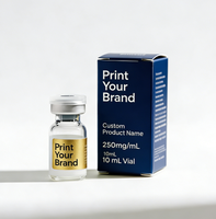 Faible MOQ, autocollant personnalisé, personnalisez votre logo, petit flacon de 3 ml, 10 ml, emballage de flacons, flacons Pepti, flacon unique de 3 ml, étiquette et boîte holographiques brillantes