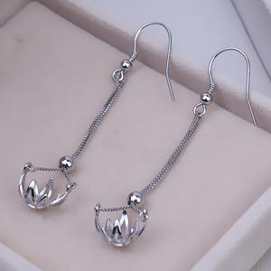 Componentes de joyería Wenchi S925 de plata para bricolaje: accesorios para collar femenino, engaste de perla vacío sin perforación de 7-8 mm, gancho para pendiente. - Product Image 2