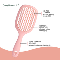Fabricant OEM Nouvelle Conception Brevetée Brosses à Cheveux Démêlantes Évidées Anti-statiques Ventilées Brosse Démêlante à Palette